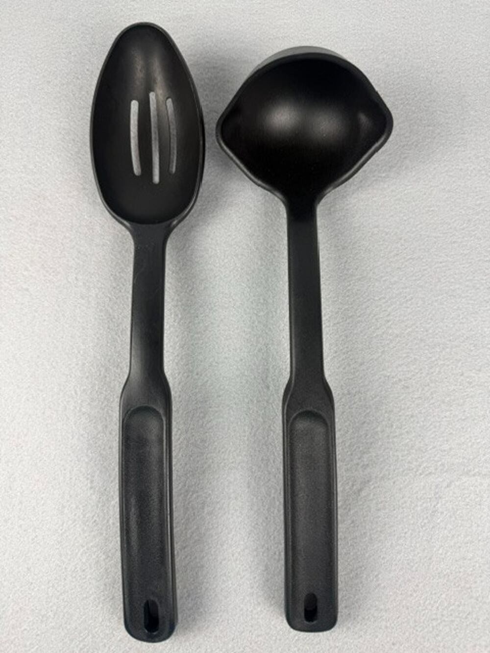 Retired Pampered Chef Black Nylon Slotted Spoon and Ladle Kitchen Tool Set